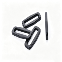 Boucle de fixation rectangulaire inclinée en plastique pour sangle de sac à dos, bagages, accessoires de connexion pour sangles de fixation