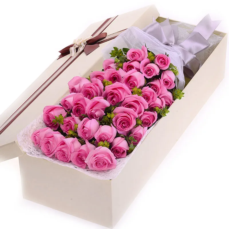 Preto Verniz Materiais De Embalagem Flor Haste Longa de Papelão Caixa De Embalagem De Papel Para Única Rosa