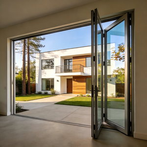 <span class=keywords><strong>Puerta</strong></span> Plegable <span class=keywords><strong>de</strong></span> Aluminio <span class=keywords><strong>en</strong></span> <span class=keywords><strong>Forma</strong></span> <span class=keywords><strong>de</strong></span> L, Estilo Moderno, Ahorra Espacio, <span class=keywords><strong>Puerta</strong></span> Interior <span class=keywords><strong>de</strong></span> Vidrio para Balcones y Hoteles - Product Image 6