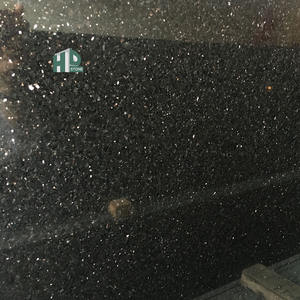 หินแกรนิตสีดำธรรมชาติ หินแกรนิตแบล็คกาแล็กซี่ขัดเงา แผ่นครึ่งแผ่น หินแกรนิตสีดำสำหรับทำเคาน์เตอร์ - Product Image 5
