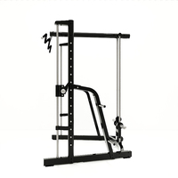 Equipo de Gimnasio Comercial Multifuncional de Alta Resistencia: Máquina Smith, Rack de Potencia, Polea de Tracción Superior, Remo Bajo y Banco de Press