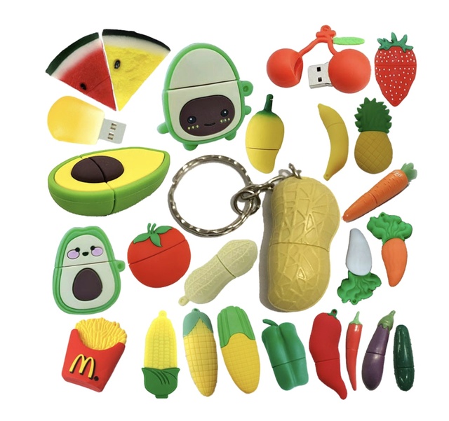 Fruit Nuts Shape 3D PVC Cartoon Food Vegetable Usb Flash Disk Pen Drive Custom Usb Stick USB Flash Drive