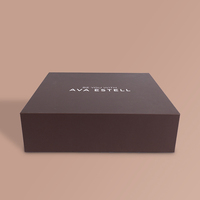 Boîte fermée magnétique marron avec logo personnalisé Offre Spéciale boîte cadeau d'emballage de vêtements chaussures de luxe boîte en papier de carton