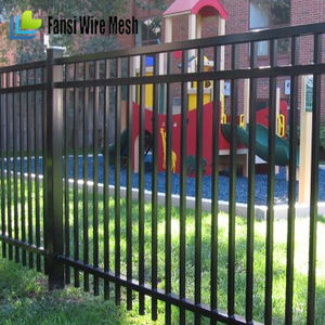 Clôture de sécurité en <span class=keywords><strong>acier</strong></span> tubulaire Clôture en fer forgé moderne inoxydable direct d'usine - Product Image 5