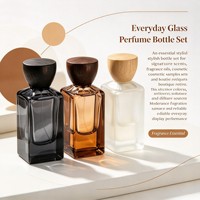 Flacon de parfum carré en verre 30ml 50ml 100ml, contenant cosmétique givré avec pulvérisateur à pompe et estampage à chaud avec couvercle