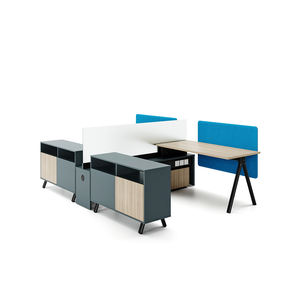 โต๊ะทำงานแบบเปิดโล่งของผู้ผลิตเฟอร์นิเจอร์สำนักงานร่วมสมัยที่ทันสมัยพร้อมตู้สำหรับพื้นที่ทำงาน - Product Image 4