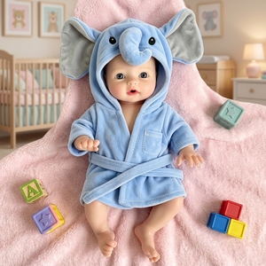 Muñeca de Silicona Personalizada MSYO de 16 Pulgadas, Muñeca Reborn con Capucha y Orejas de Animales, Regalo de Juego para Niños - Product Image 6