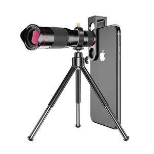 Lensa ponsel Zoom 48X, lensa kamera ponsel 4K HD dengan Tripod, perbesaran 48X