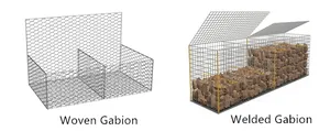 공장 가격 용접 뜨거운 담근 아연 도금 돌 케이지/gabion 상자/바위 채워진 gabion 바구니