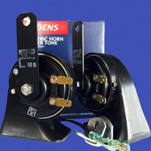 Luckinauto <span class=keywords><strong>แตร</strong></span>รถเสียงดังสำหรับรถยนต์12V สำหรับประเภท <span class=keywords><strong>Denso</strong></span> ฮอร์น118dB อเนกประสงค์กันน้ำแตรไฟฟ้าโทนคู่อุปกรณ์เสริมรถยนต์ - Product Image 1