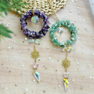 Cristal de Pedra Natural de Cura, Prisma de Ametista, Suncatcher de Vidro Suspenso, Sinos de Vento, Pingente Decorativo para Espelho Retrovisor de Carro - Product Image 2