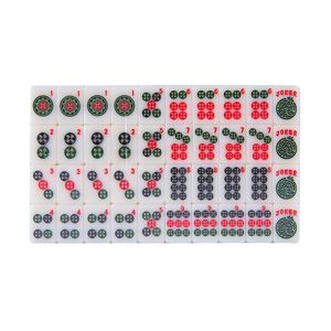 166 pièces de tuiles de mahjong américaines miniatures de 30 mm, ensemble complet, style américain, jeu de mahjong occidental portable pour les soirées et les loisirs - Product Image 4