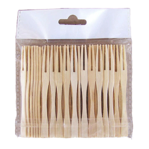 Tenedores de Bambú Naturales para Ensalada, Mini Tenedores para Fruta, de Alta Calidad, Sostenibles, para Camping, Pulidos a Mano, Modernos, Desechables, Reciclables y Degradables - Product Image 1