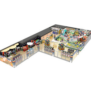 Piccola città per bambini attrezzature per parco giochi al coperto trampolino parco sabbia parco giochi al coperto - Product Image 3