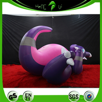 Ballon gonflable en PVC Hongyi en forme de dragon - Design de dessin animé personnalisé avec logo pour les promotions et les événements