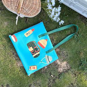 Bolsa de Almacenamiento Plegable 2 en 1 HSI, Portátil y Resistente, de Oxford, Regalo Perfecto, Tapete para Acampar al Aire Libre, Picnics, Compras y Asientos en el Jardín - Product Image 2