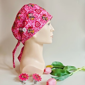 Cappello Chirurgico Unisex Regolabile con Disegni Cartoon, per Salone di Bellezza, Dottori, Infermieri, con Porta Badge, Accessori per Infermieri - Product Image 1