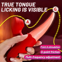 Zungen-Leck-Vibrator Saugender Weiblicher Masturbator G-Punkt Klitoris-Stimulator Dildo Nippel-Massagegerät Erotische Maschine Sexspielzeug für Frauen