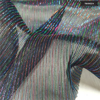 Polyester 70% fil métallique 30% tissus de maille en relief tissus de maille de soie brillante or et argent fil lumineux coloré