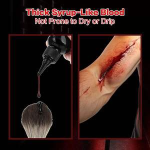 Sangre Falsa <span class=keywords><strong>de</strong></span> Halloween, 60 ml, Gel <span class=keywords><strong>de</strong></span> Sangre Realista, Lavable, Efectos Especiales, Pintura Corporal, Maquillaje, Sangre Espesa Coagulada - Product Image 3