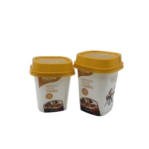 Pots de <span class=keywords><strong>yaourt</strong></span> ronds avec couvercle imprimé, Logo personnalisé écologique, de qualité alimentaire, tasse en plastique, 1 pièce - Product Image 1