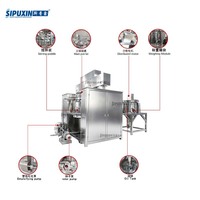 Homogénéisateur-mélangeur sous vide à chauffage vapeur avec moteur AC en acier inoxydable 2000L et système de pesage pour la production de pommades et émulsions chimiques