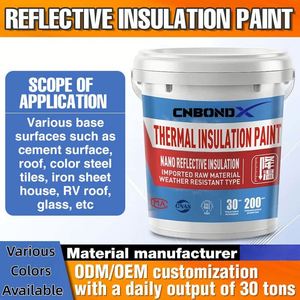 Nano Thermal Insulation <b>Paint</b> Waterproof Roof Heat-Reflective Coating Cooling <b>Paint</b> for Steel Tiles <b>UV</b>-Reflective Thermal - Product Image 2
