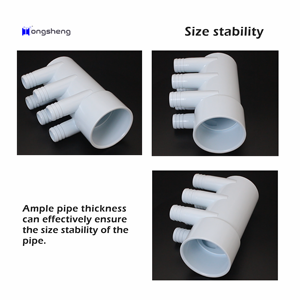 Pour Spa <span class=keywords><strong>Tub</strong></span> White PVC <span class=keywords><strong>Dead</strong></span> End Manifold 2 "-3/4" * 6 Hotel Use Massage Whirlpool <span class=keywords><strong>Tub</strong></span> Fittings - Product Image 2