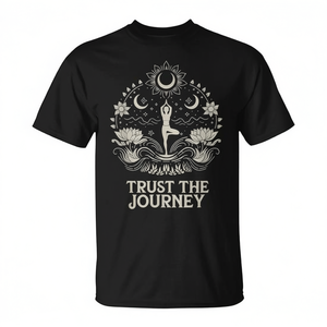 Camiseta Trust The Journey Yoga Spiritual Boho Lotus Moon - Product Image 2