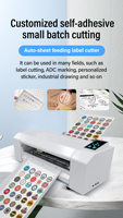 Cortadora de Etiquetas Autoadhesivas Qike FC350 A3 con Motor Automático para Hojas de Papel y Corte Digital de Precisión