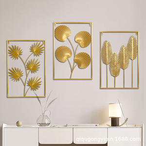 Décoration Murale Art <span class=keywords><strong>Déco</strong></span> <span class=keywords><strong>Feuille</strong></span> Florale en Fer, Artisanat Métallique Personnalisable et Durable pour Salon, Hall d'Entrée et Fond <span class=keywords><strong>de</strong></span> Télévision - Product Image 6