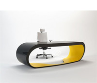 Ensemble de bureau élégant au design moderne et unique, surface solide, imperméable, Google Semi-Circle