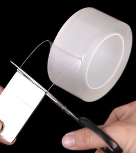 Transparente multiusos lavable reutilizable 1mm 2mm espesor Gel pegatina Nano cinta adhesiva <span class=keywords><strong>de</strong></span> doble cara - Product Image 2