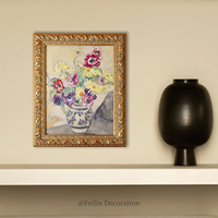 Tableaux imprimés haute définition de paysages européens et de fleurs, art mural vintage, cadre en bois, toile de luxe à suspendre pour mariage