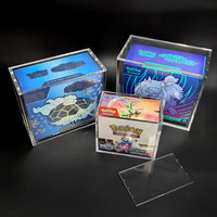 Boîte de présentation ETB moderne personnalisée, protégée contre les UV, en acrylique transparent pour boîtes de boosters Pokémon avec fermeture magnétique robuste