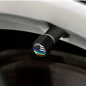 American Flag Valve <b>Cap</b> Aluminum Alloy 9.5mm Diameter For Sedans Tire Dust Cover - Product Image 5