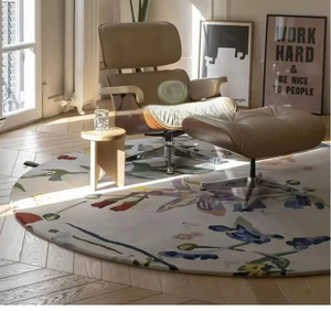 2024 New Design Modern Simple Pastoral Style Pure Handmade Wool Custom Living Room Rugs - Product Image 3