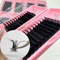 Plateau d'extensions de cils en cachemire mat noir, volume intense, doux, sans cruauté, 0.03 05 07mm J B C CC D DD L, extensions de cils en cachemire végétalien