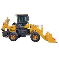 Engins de terrassement les moins chers Mini tracteur tracteur agricole 4x4 remorquable avec pelle rétrocaveuse à vendre