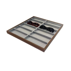 Caja Organizadora <span class=keywords><strong>de</strong></span> Madera <span class=keywords><strong>de</strong></span> Nogal Negro con 7/12 Compartimentos para Exhibición <span class=keywords><strong>de</strong></span> <span class=keywords><strong>Gafas</strong></span> <span class=keywords><strong>de</strong></span> Sol - Product Image 2