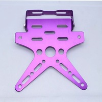 Support de plaque d'immatriculation universel réglable en aluminium CNC pour scooter et moto, fixation arrière électrique en alliage