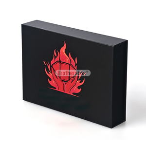 Factory Fast Delivery Biodegradable Sport Ball Accessories Packaging Luxury <b>Black</b> Magnetic Flip <b>Box</b> With Custom Logo - Product Image 3