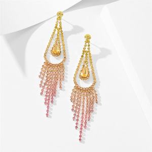 ต่างหูระย้าประดับเพชรเต็มวง สไตล์ยุโรป-อเมริกัน หรูหรา แฟชั่น สำหรับผู้หญิง - Product Image 6