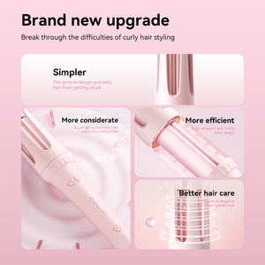 เครื่องม้วนผมอัตโนมัติ 4 ระดับอุณหภูมิ 3 ระดับเวลา ป้องกันผมพันกัน แกนม้วนผมหมุนอัตโนมัติ - Product Image 3