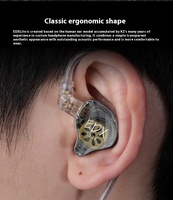 Audífonos KZ EDX Lite Desmontables con Cable Universal de 2 Pines, Auriculares IEM con Micrófono, Potentes Bajos Dinámicos, Conector de 3.5mm con Cable
