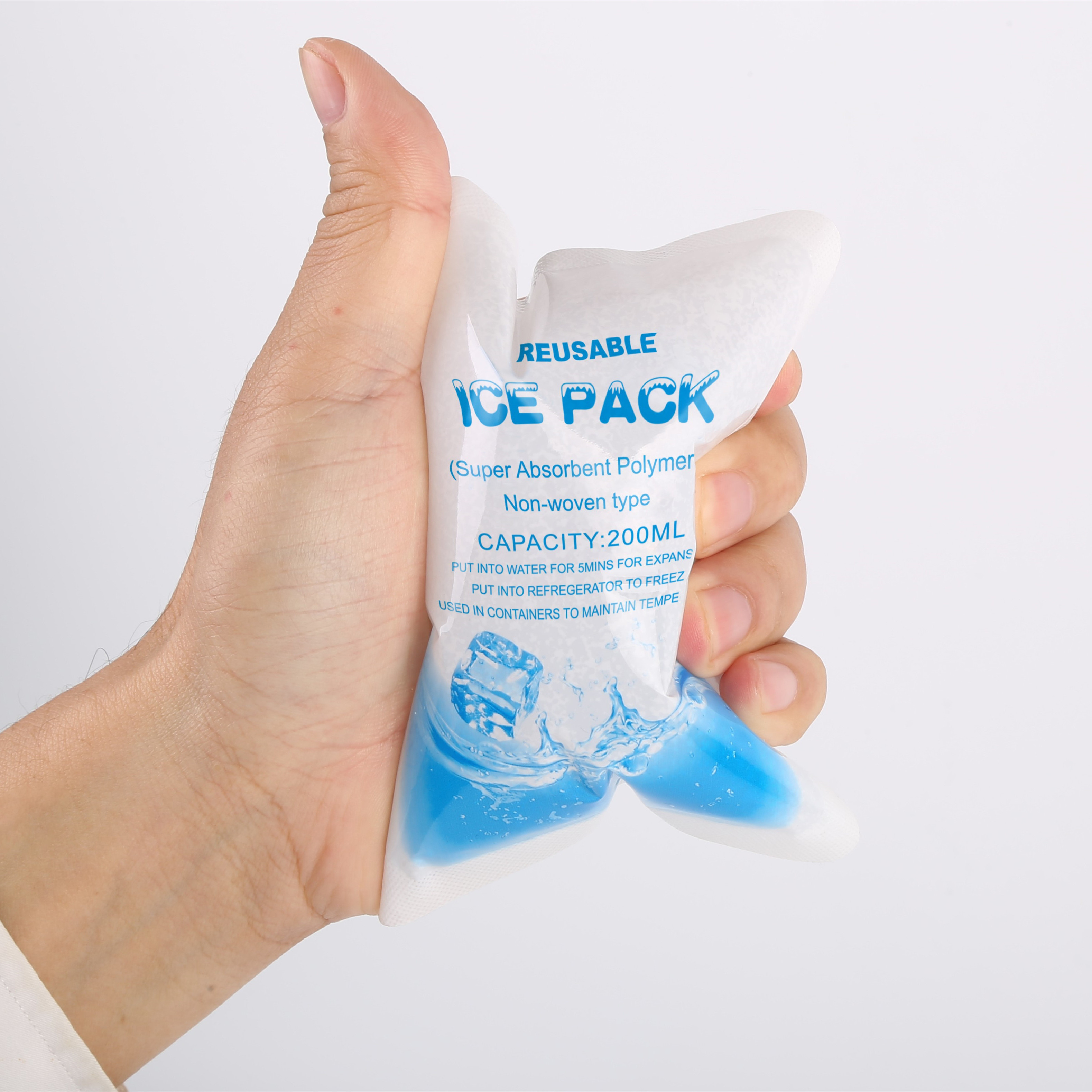 Super Absorb Gel Ice Pack 200ml 400ml 600ml 1000ml for Cold Chain Transportation Storage Delivery