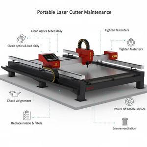 Máquina de <span class=keywords><strong>Corte</strong></span> Láser de Fibra Portátil de Alta Precisión, de Acero Inoxidable, con Sistema de Enfriamiento de 1500W, para Uso Industrial - Product Image 2