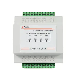 Acrel AMC16-DETT DC power meter module of base station for 5G tower six circuits measurement din rail sub-metering solutions
