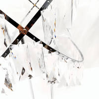 Décoration et fournitures de mariage : Nouveaux accessoires de mariage, grand support à fleurs en verre doré, style luxueux, centre de table de haute qualité pour mariages