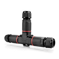 Connecteur étanche à 2 fils à borne à connexion rapide à trois voies en forme de T de qualité fiable pour la boîte de qualité de Protection de câble extérieure